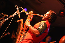 Seun Kuti and the Egypt 80 at WOW Hall Eugene 2012, photo by Daniel Temmesfeld, cc 2011