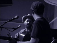 Peter Mulvey and Jeffrey Foucault in Portland, photo by Daniel Temmesfeld, cc 2010