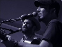 Peter Mulvey and Jeffrey Foucault in Portland, photo by Daniel Temmesfeld, cc 2010