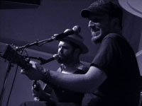 Peter Mulvey and Jeffrey Foucault in Portland, photo by Daniel Temmesfeld, cc 2010
