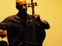 Erik Friedlander plays John Zorn’s Masada Book Two VOLAC, photo by Daniel Temmesfeld, cc 2011